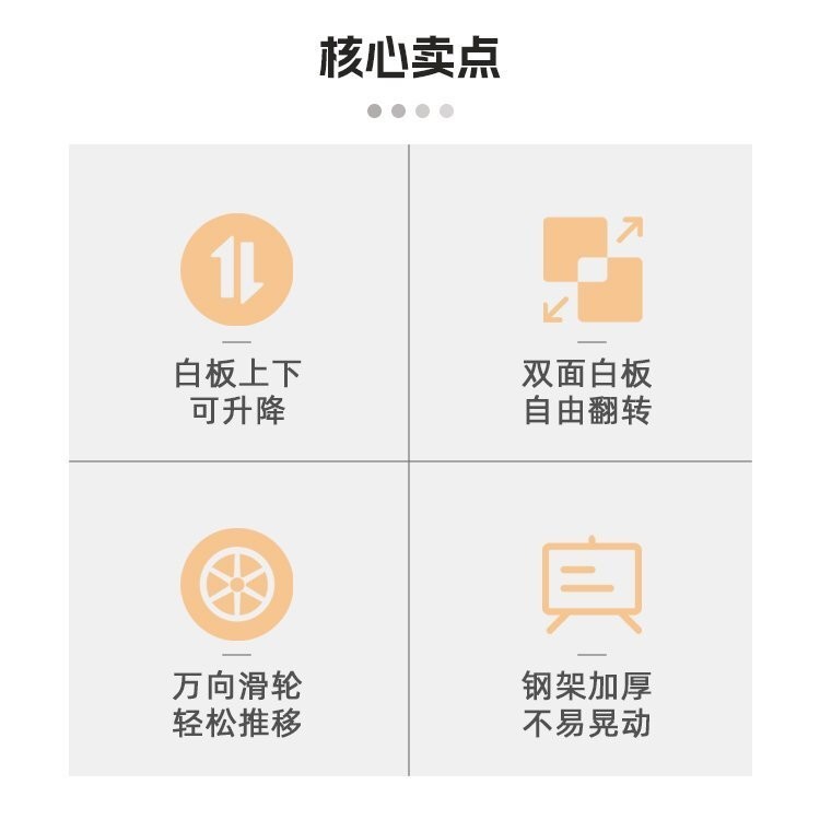 M94办公教学H型双面移动支架白板-移动白板-磁性白板的核心卖点