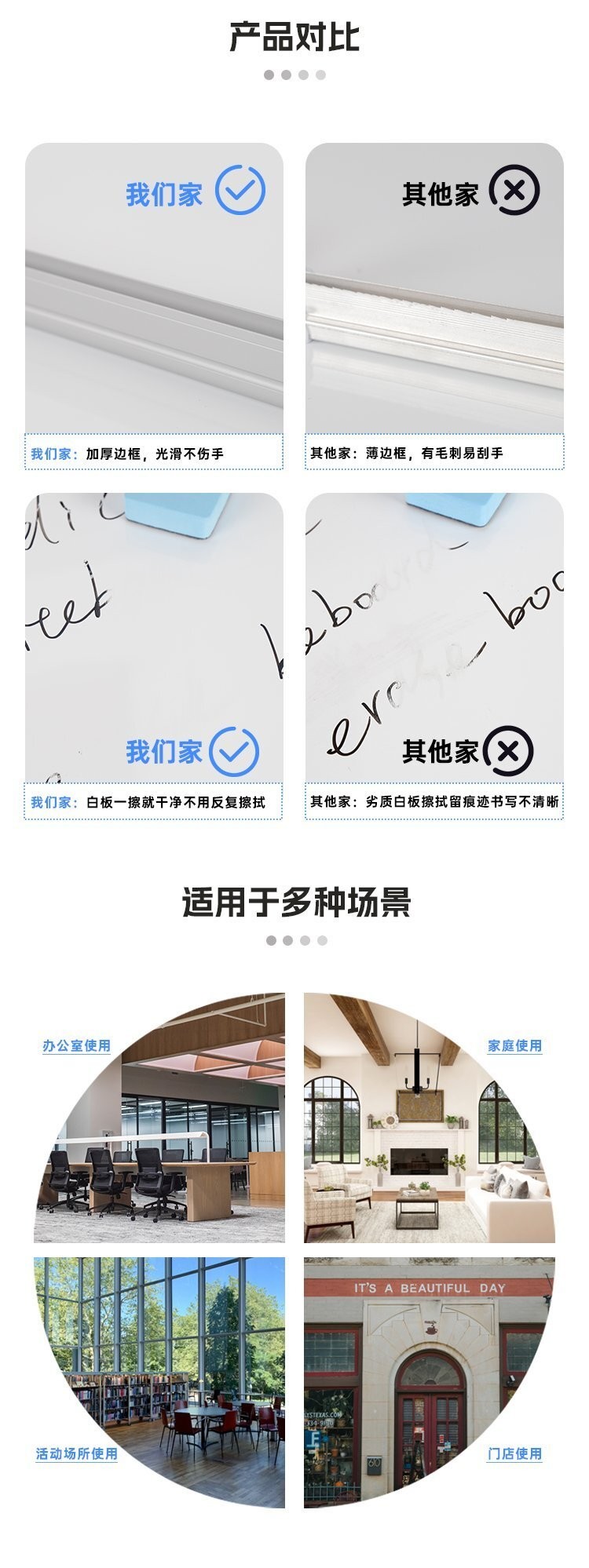 M86带提手A型折叠磁吸桌面白板-12x16英寸双面磁吸桌面白板产品性能对比