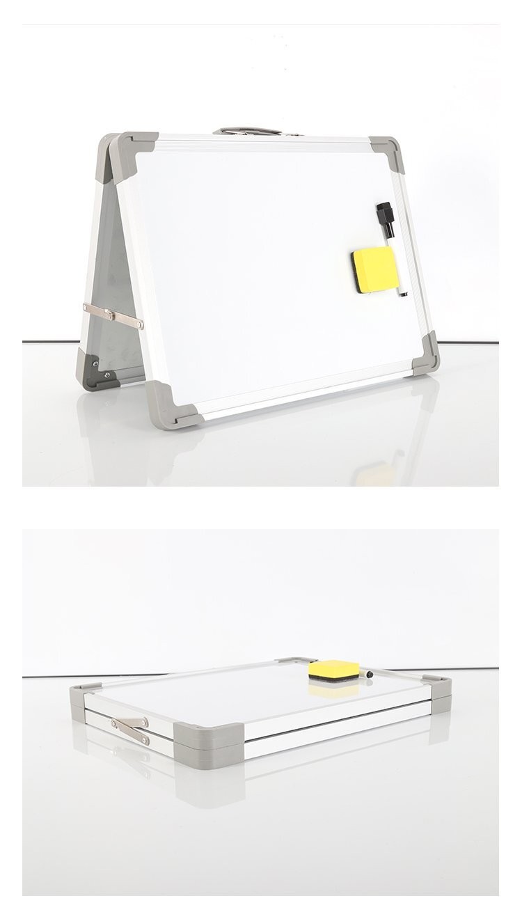 M86带提手A型折叠磁吸桌面白板-12x16英寸双面磁吸桌面白板产品实拍