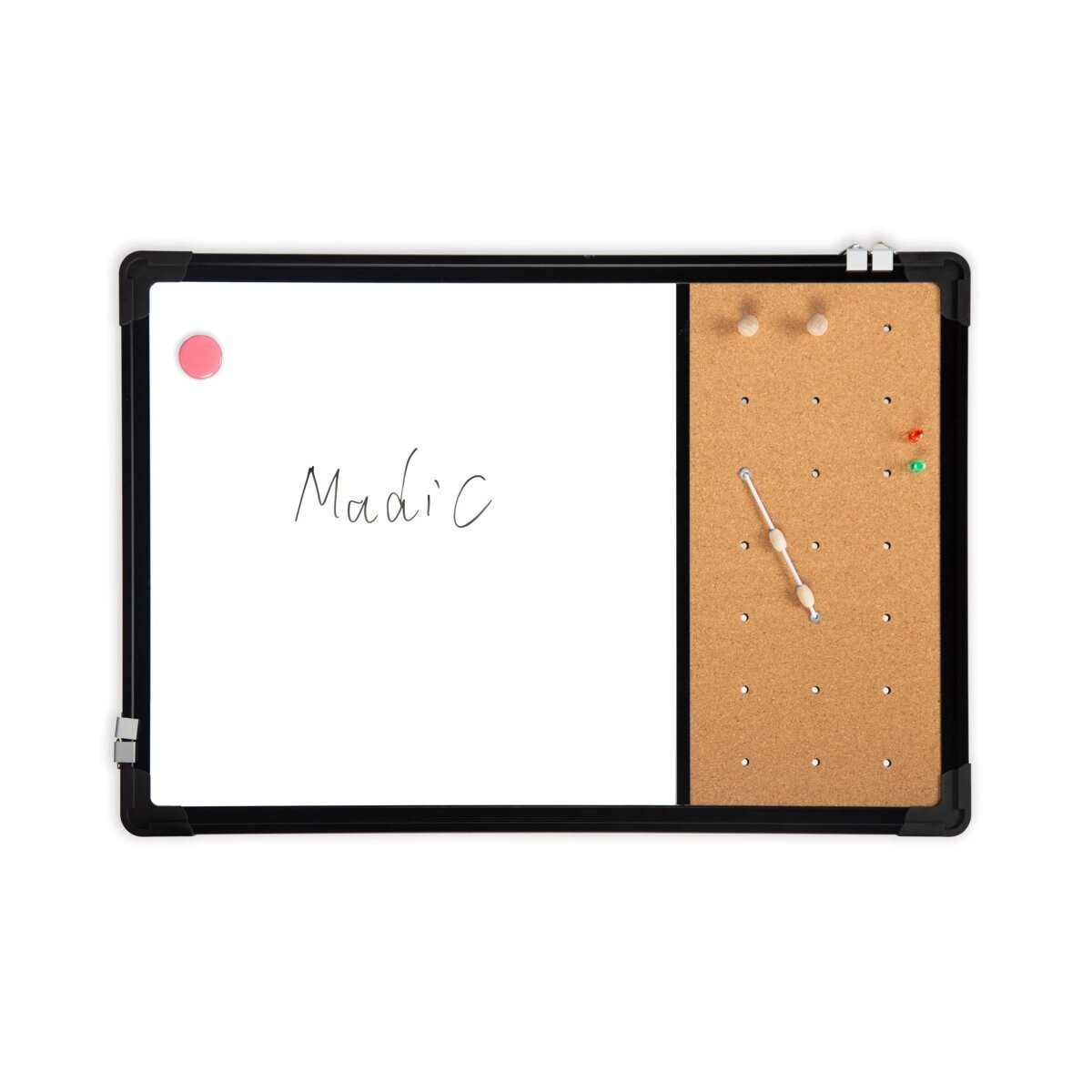 M19软木结合白板 双向挂钩软木装饰告示板